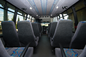 Interior of 24 Passenger Mini Bus
